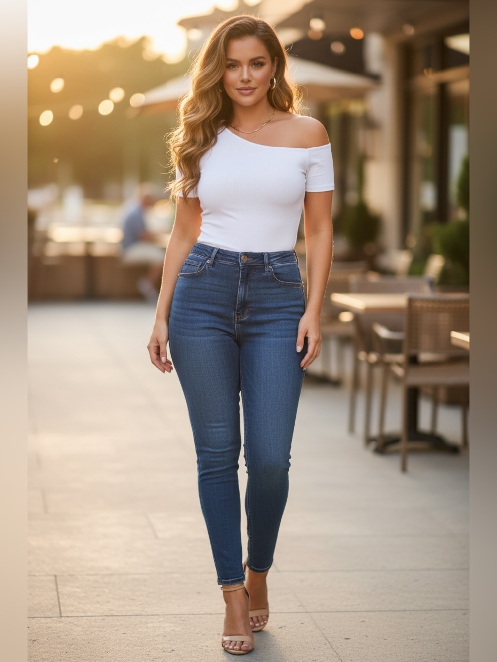 TA3| Short Sleeve Asymmetrical Top | White| L | NWT| $128 retail